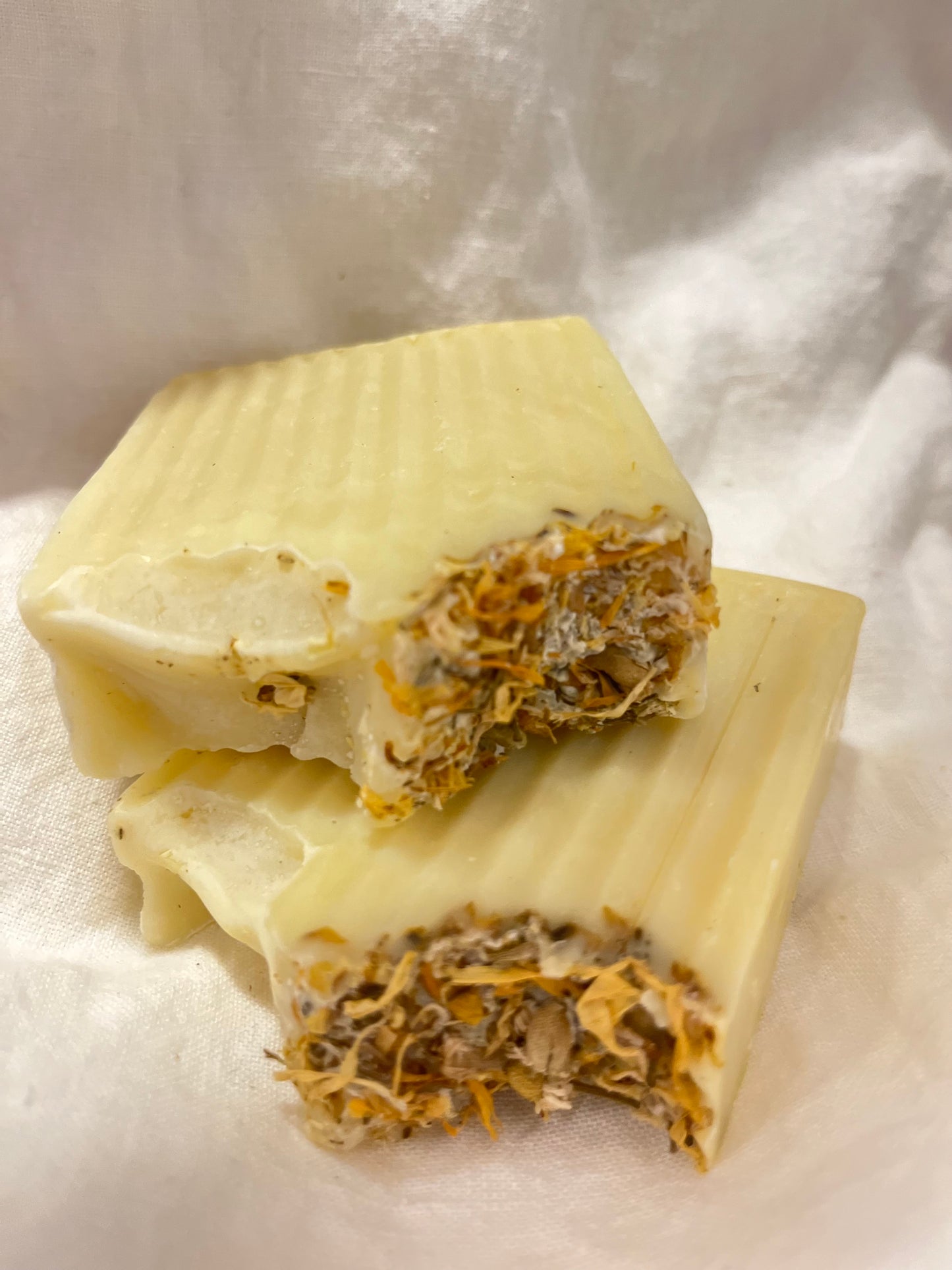 Calendula and Chamomile Soap (Unscented) - For sensitive, baby, and acne-prone skin