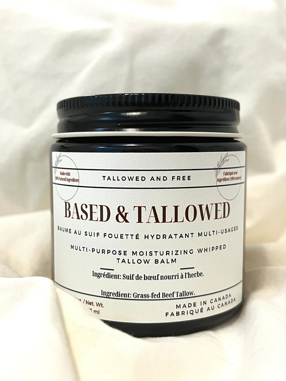 Based & Tallowed: Unscented Grass-Fed Beef Tallow Balm - Whipped and ...