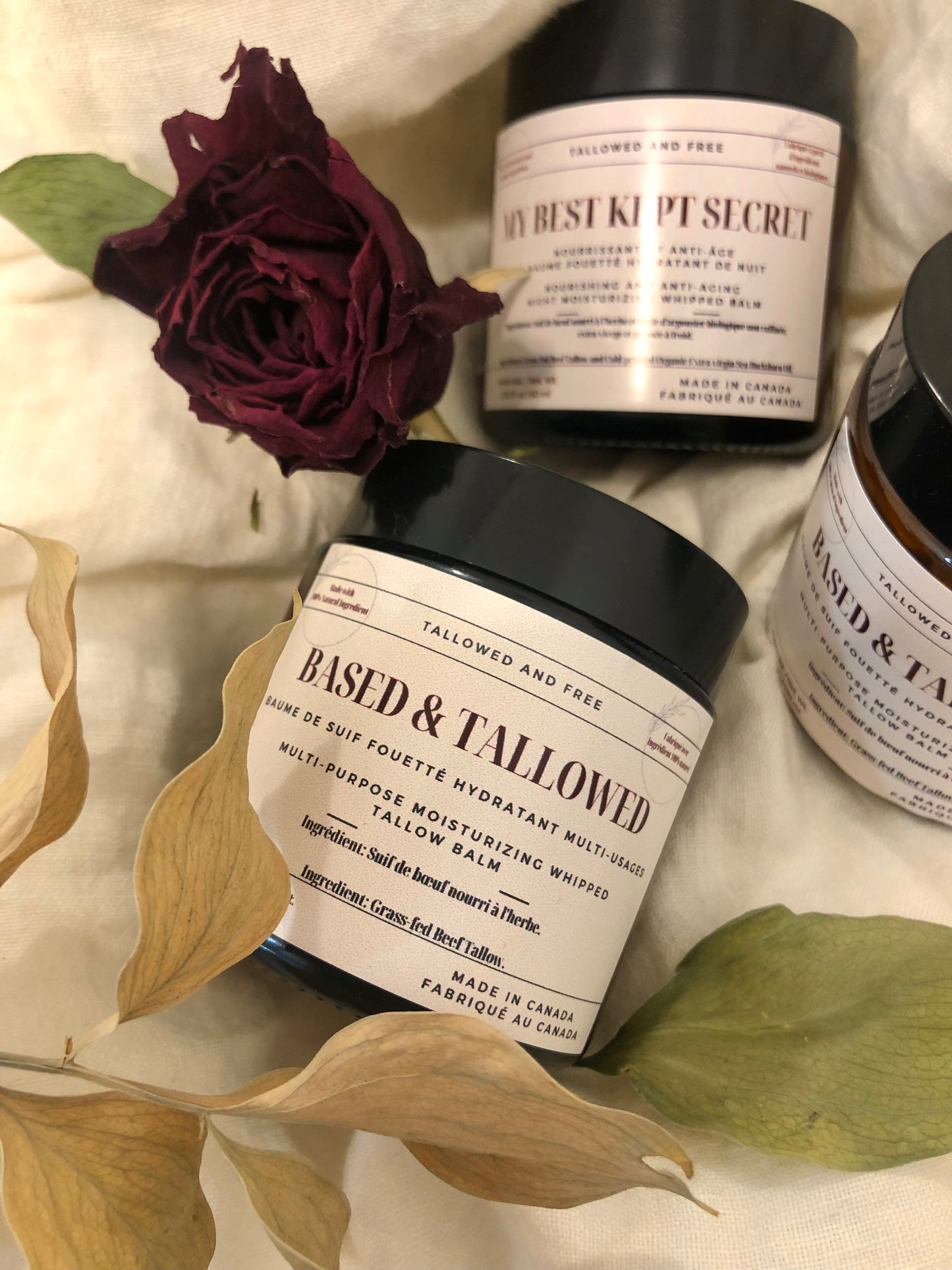 Based & Tallowed: Unscented Tallow Balm (Whipped and Solid Options ) - 100 & 75 ml